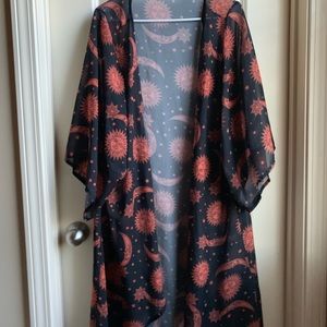 Boho Sun & Moon Kimono